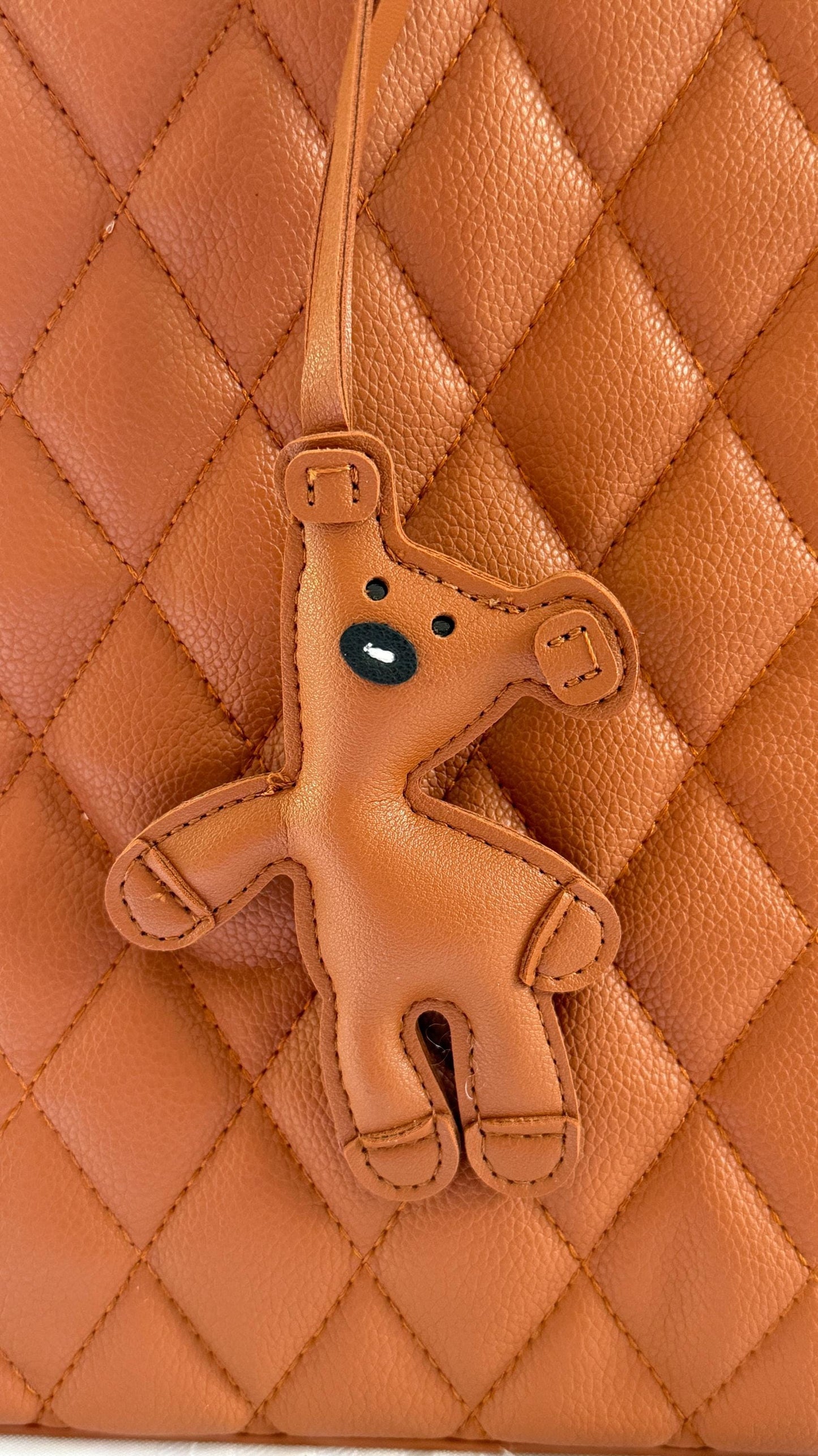 Bear Purse Charm | Vegan Leather Bag Accessory