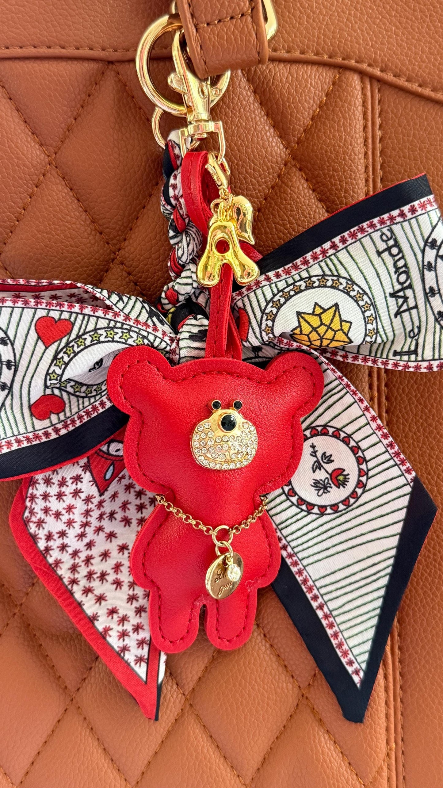 Bear Purse Charm | Vegan Leather Bag Accessory