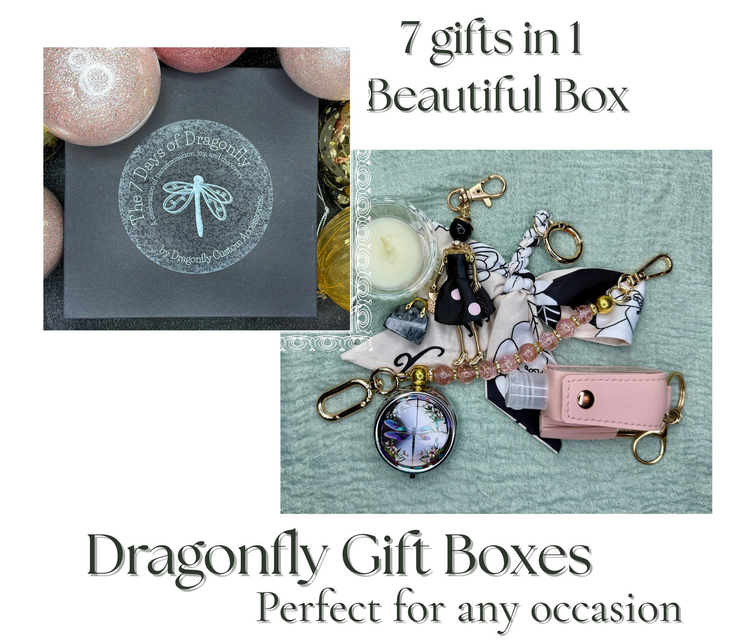Seven Days of Dragonfly Black Gift Box | Limited Edition 7 piece Bijou Doll Gift Set
