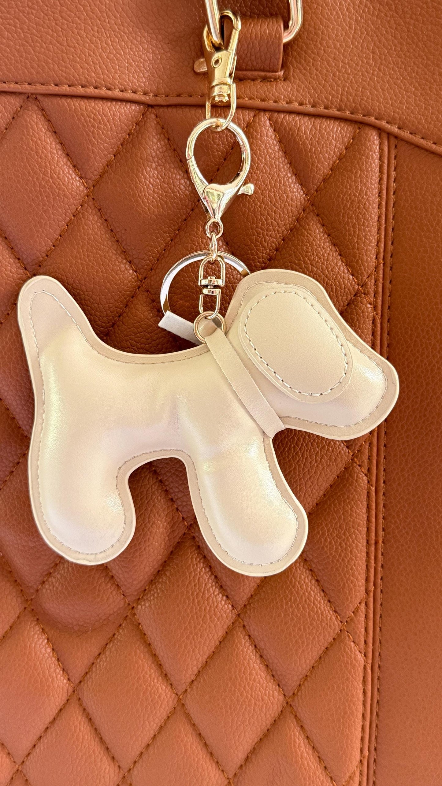 Dog Purse Pet Charm – 3–4" Vegan Leather Bag Accessory | Faux Leather Dog Keychain for Handbags, Totes & Backpacks | Gift for Dog Lovers