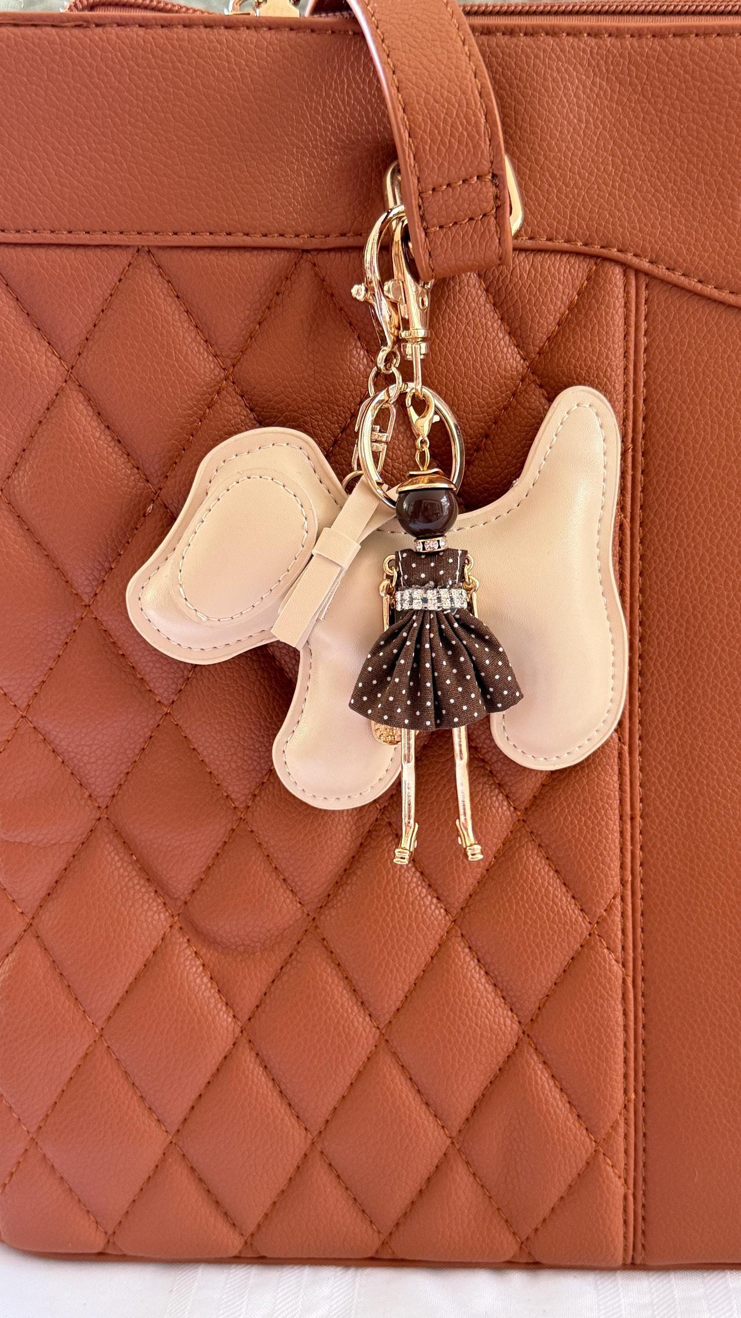 Schnauzer Dog Purse Pet Charm Vegan Leather Bag Accessory | Faux Leather Dog Keychain for Handbags, Totes & Backpacks | Gift for Dog Lovers