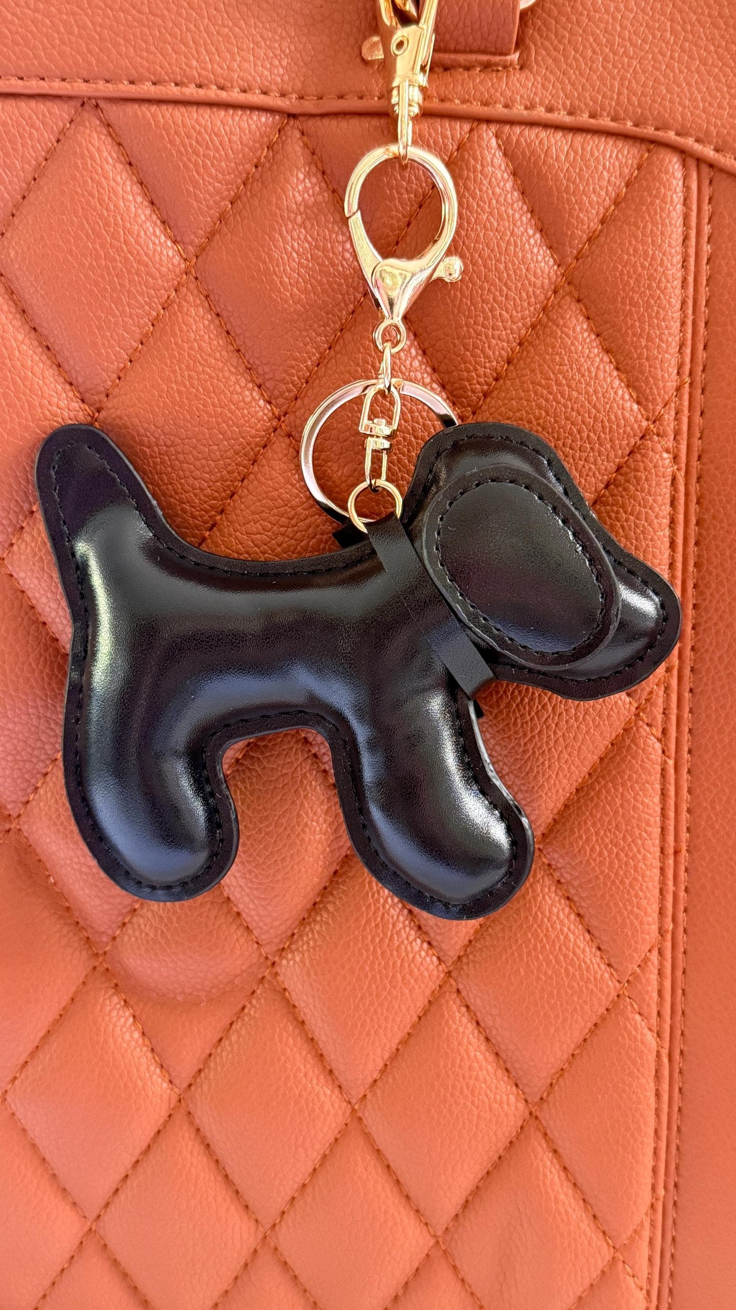 Dog Purse Pet Charm – 3–4" Vegan Leather Bag Accessory | Faux Leather Dog Keychain for Handbags, Totes & Backpacks | Gift for Dog Lovers