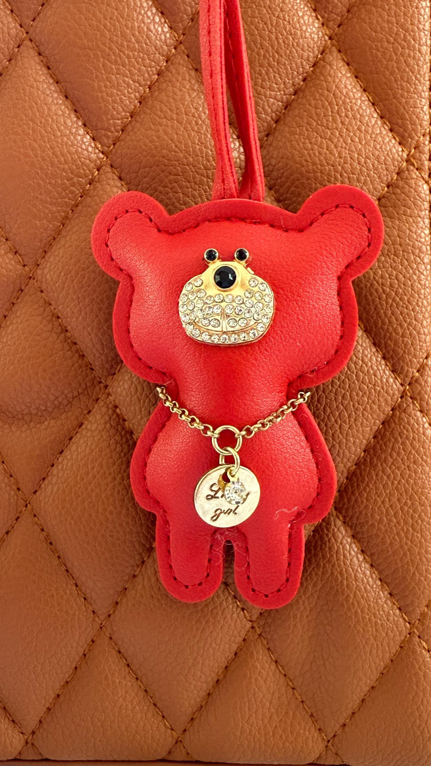 Bear Purse Charm | Vegan Leather Bag Accessory