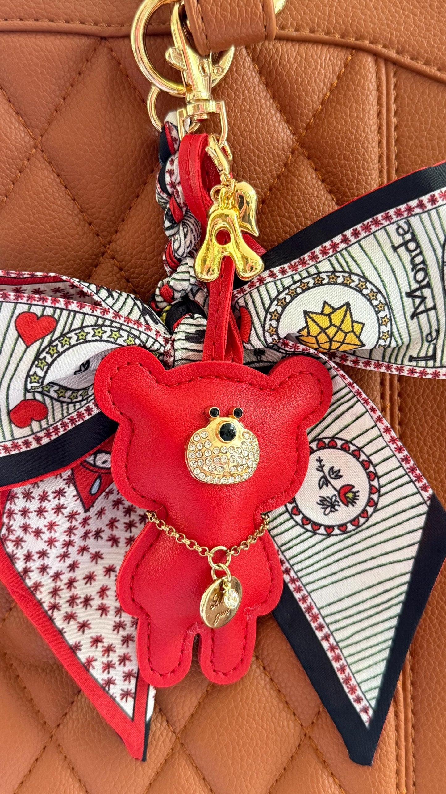 Bear Purse Charm | Vegan Leather Bag Accessory