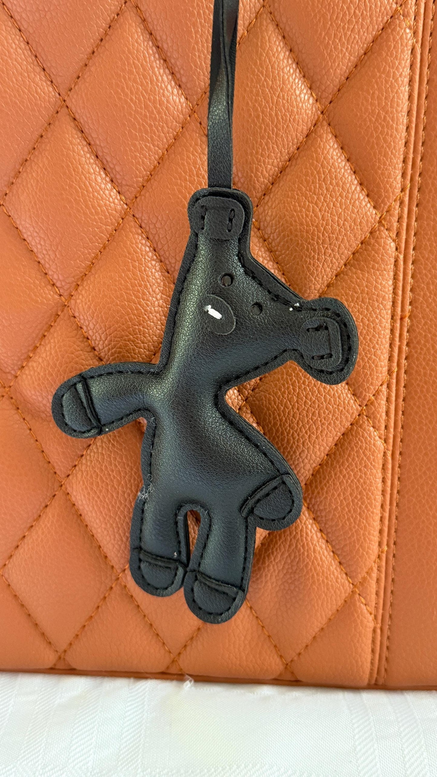 Bear Purse Charm | Vegan Leather Bag Accessory