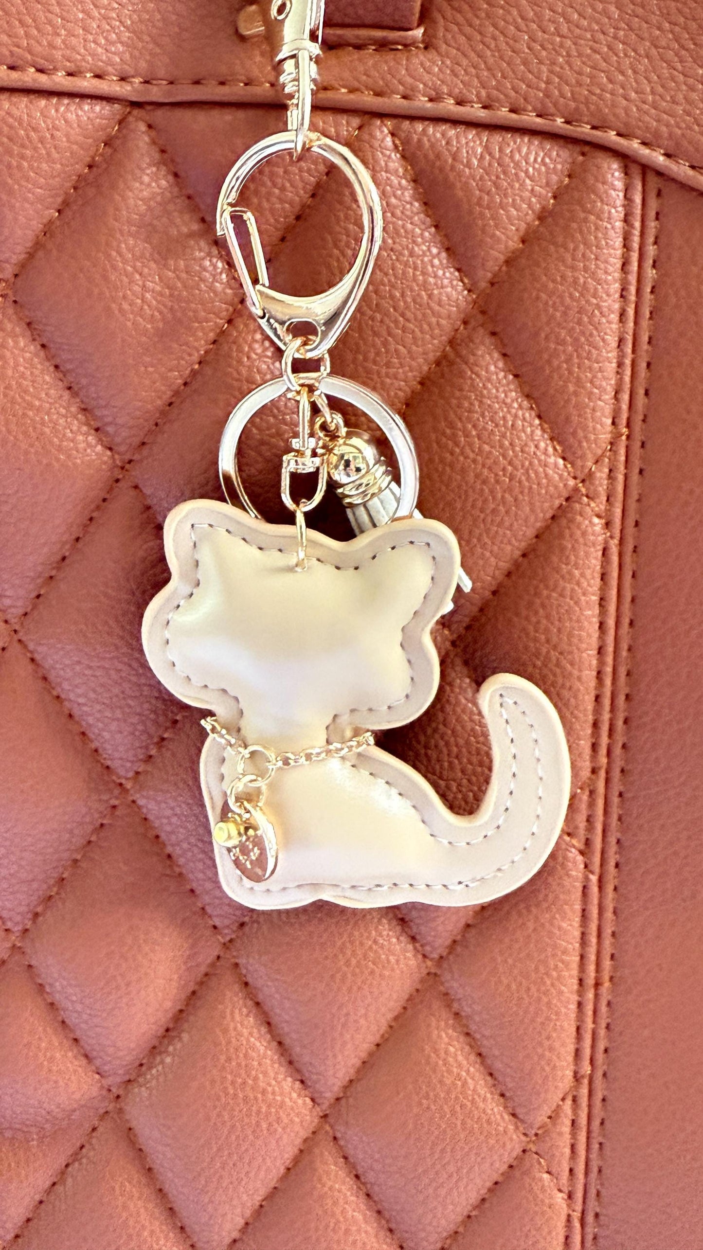 Purse Pets Cat, Bunny, Dragon & Horse Bag Charms | 4" Vegan Leather Keychains for Handbags, Backpacks  Totes | Cute Gift for Her