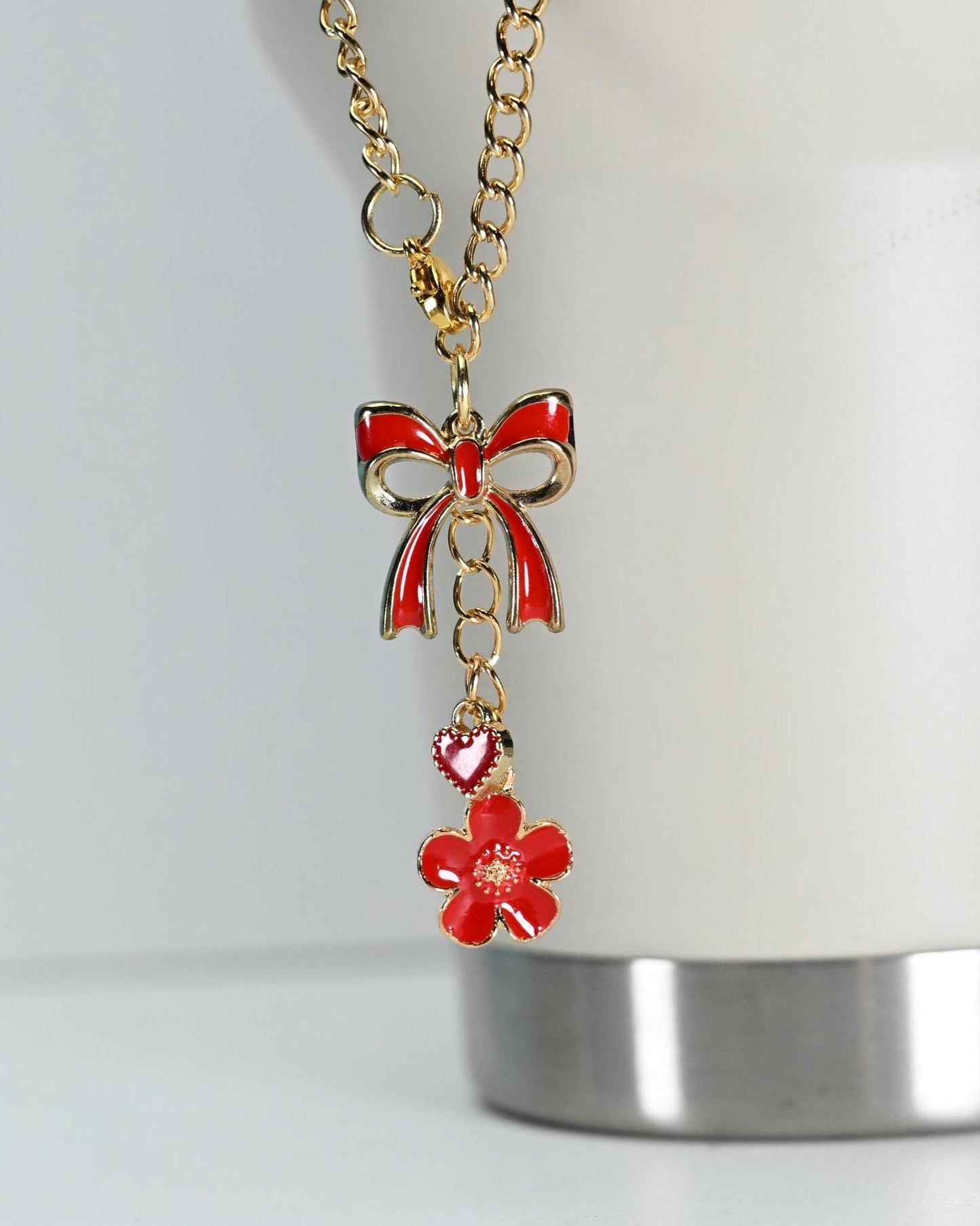 Enamel Tumbler Handle Charms: Bow, Heart, Daisy - Camino, Stanley, Yeti Compatible
