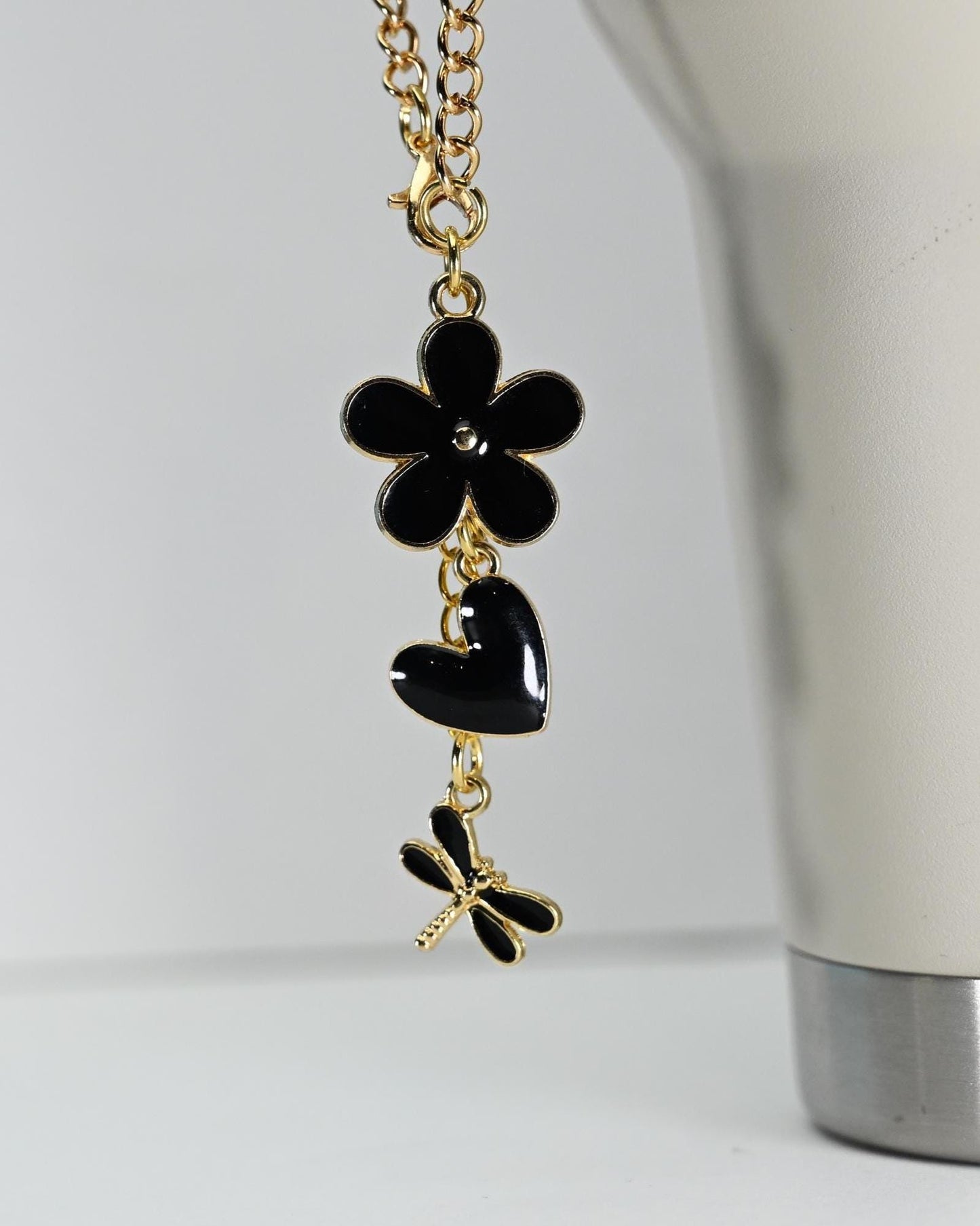 Enamel Tumbler Handle Charms: Bow, Heart, Daisy - Camino, Stanley, Yeti Compatible