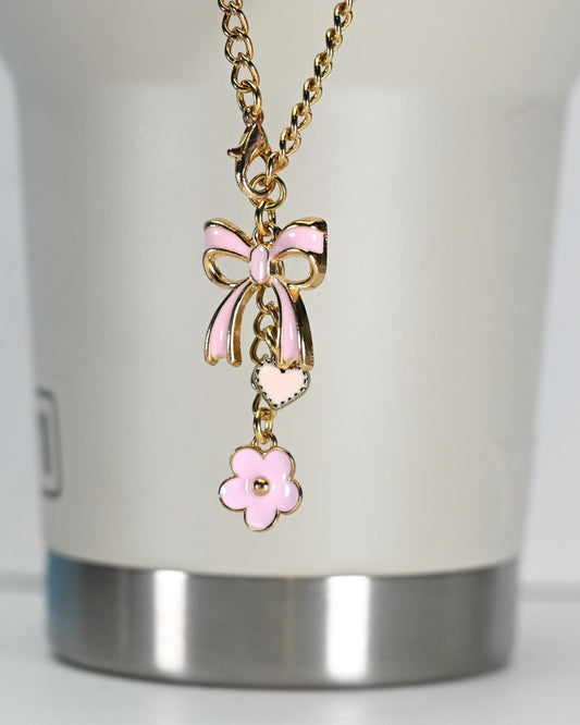 Enamel Tumbler Handle Charms: Bow, Heart, Daisy - Camino, Stanley, Yeti Compatible