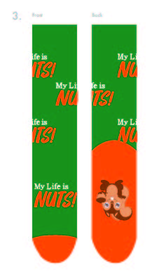 Nutmeg the Chipmunk Green Socks